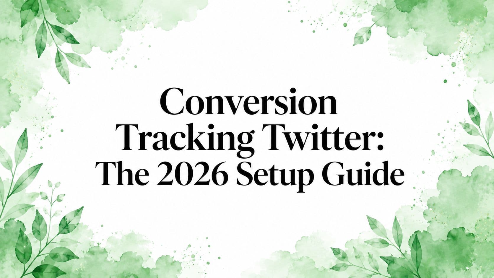 Conversion Tracking Twitter: The 2026 Setup Guide