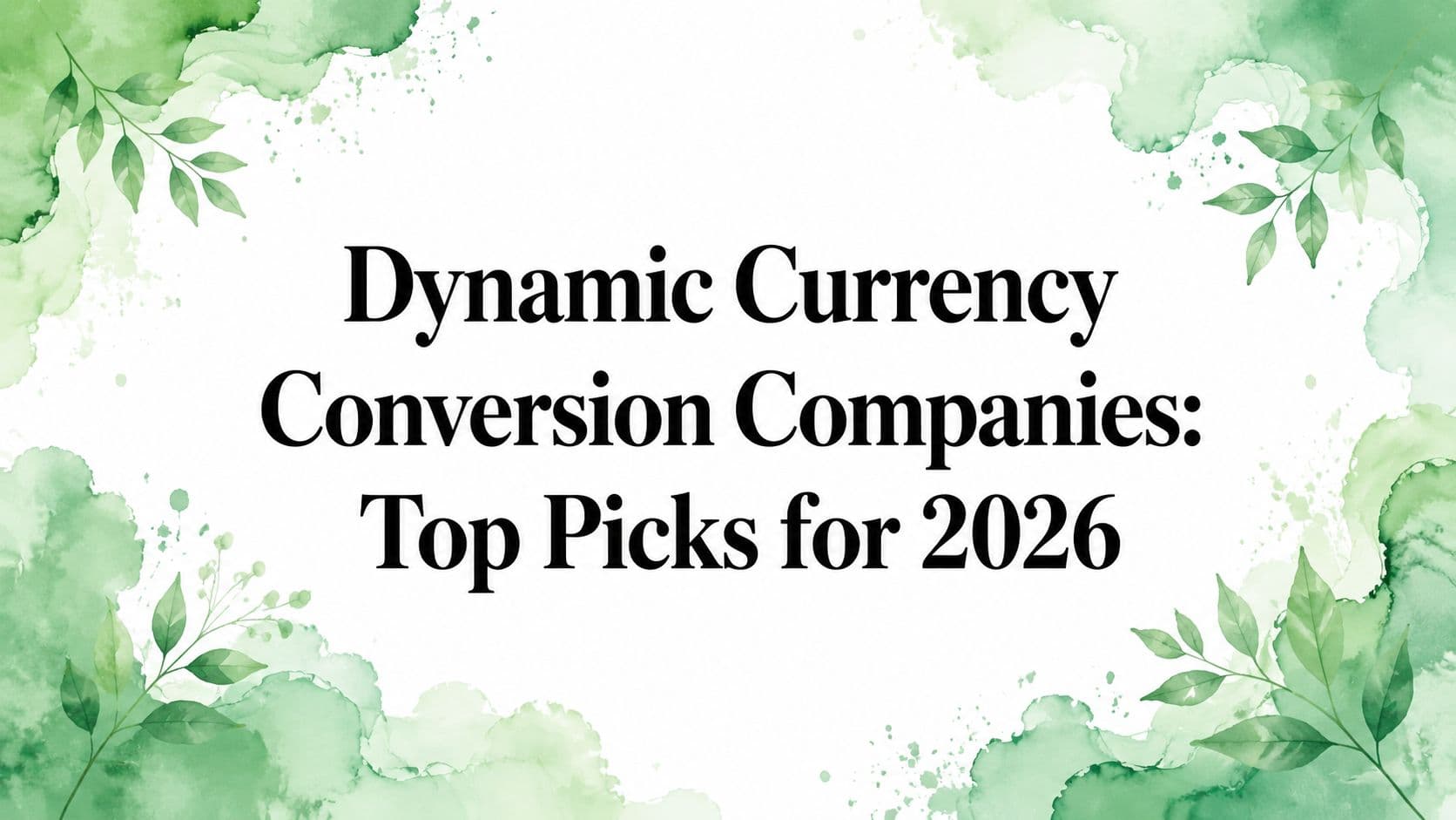 Dynamic Currency Conversion Companies: Top Picks for 2026