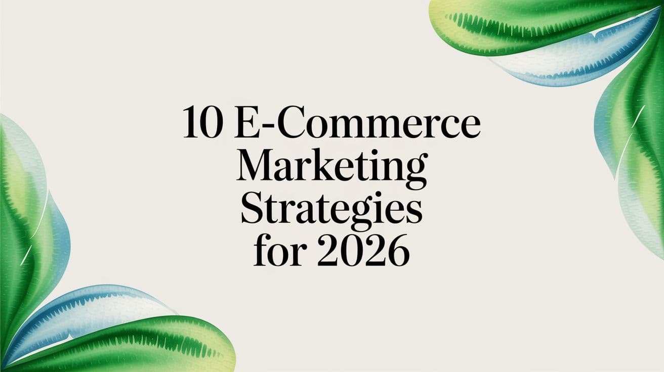 10 E-commerce Marketing Strategies for 2026