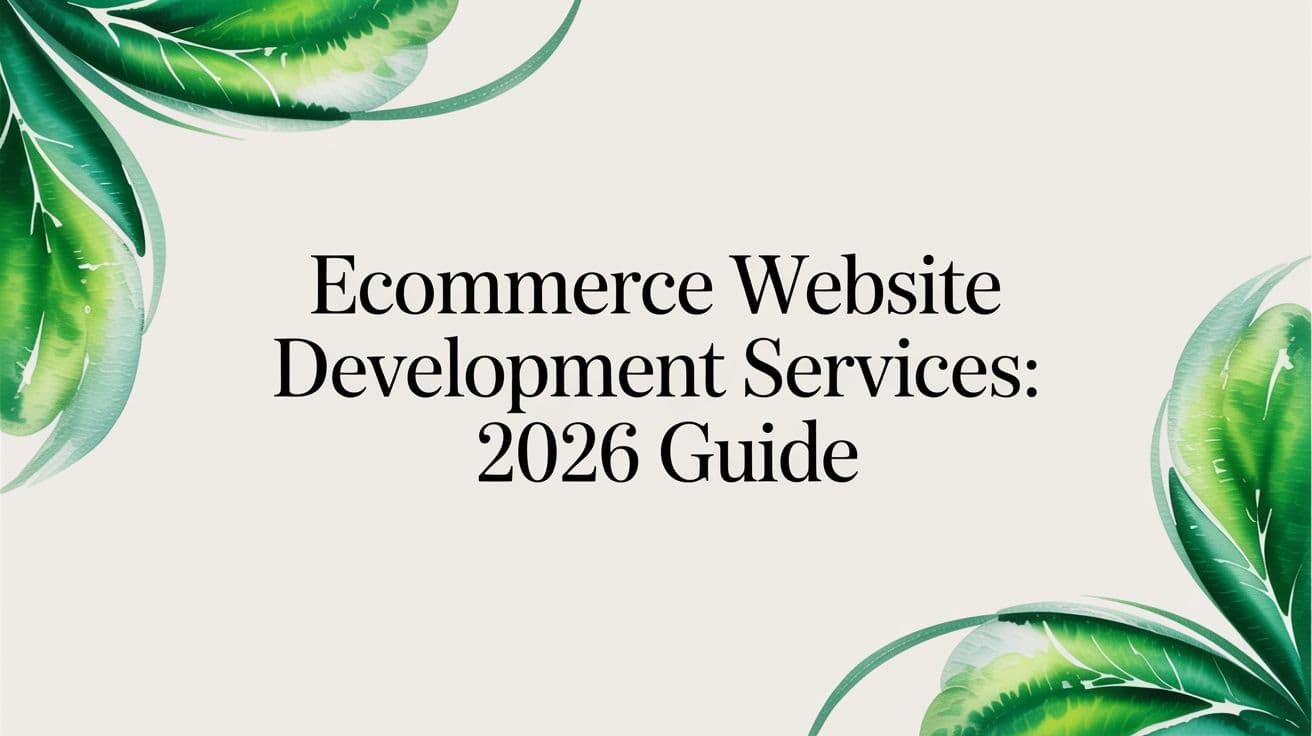 Ecommerce Website Development Services: 2026 Guide