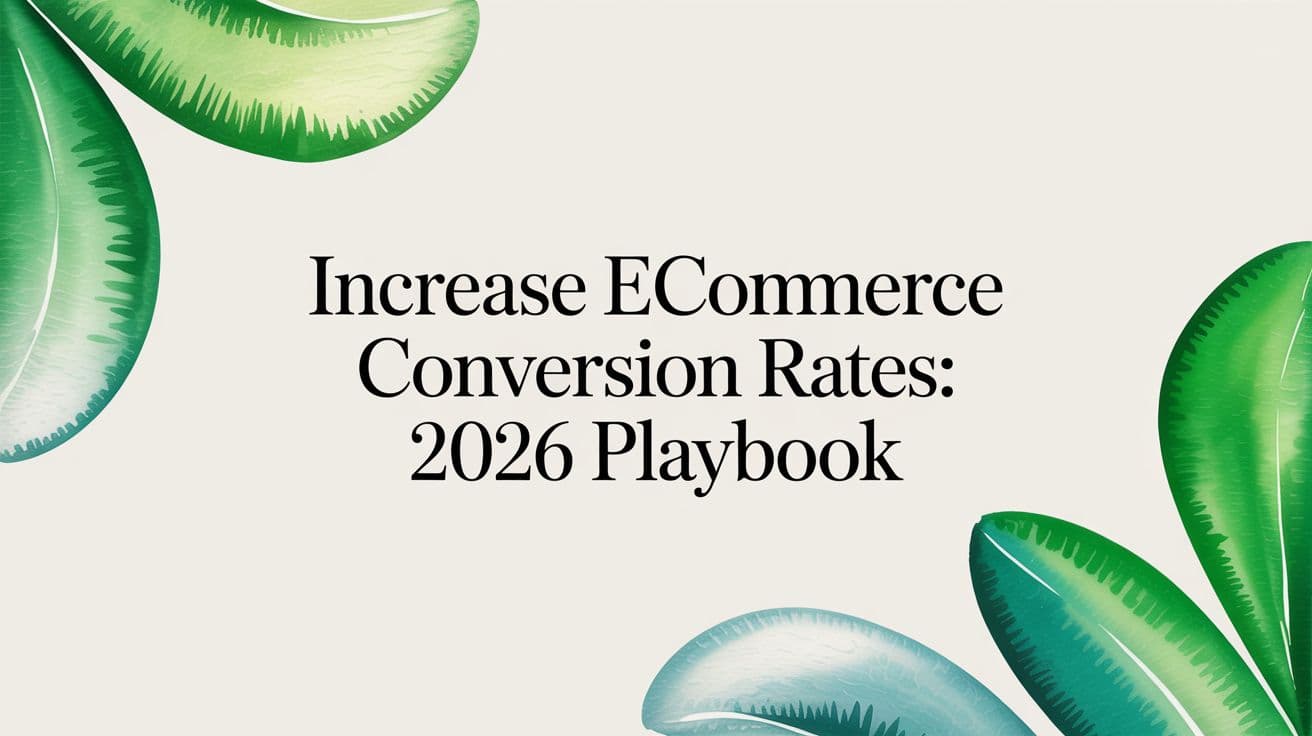 Increase Ecommerce Conversion Rates: 2026 Playbook