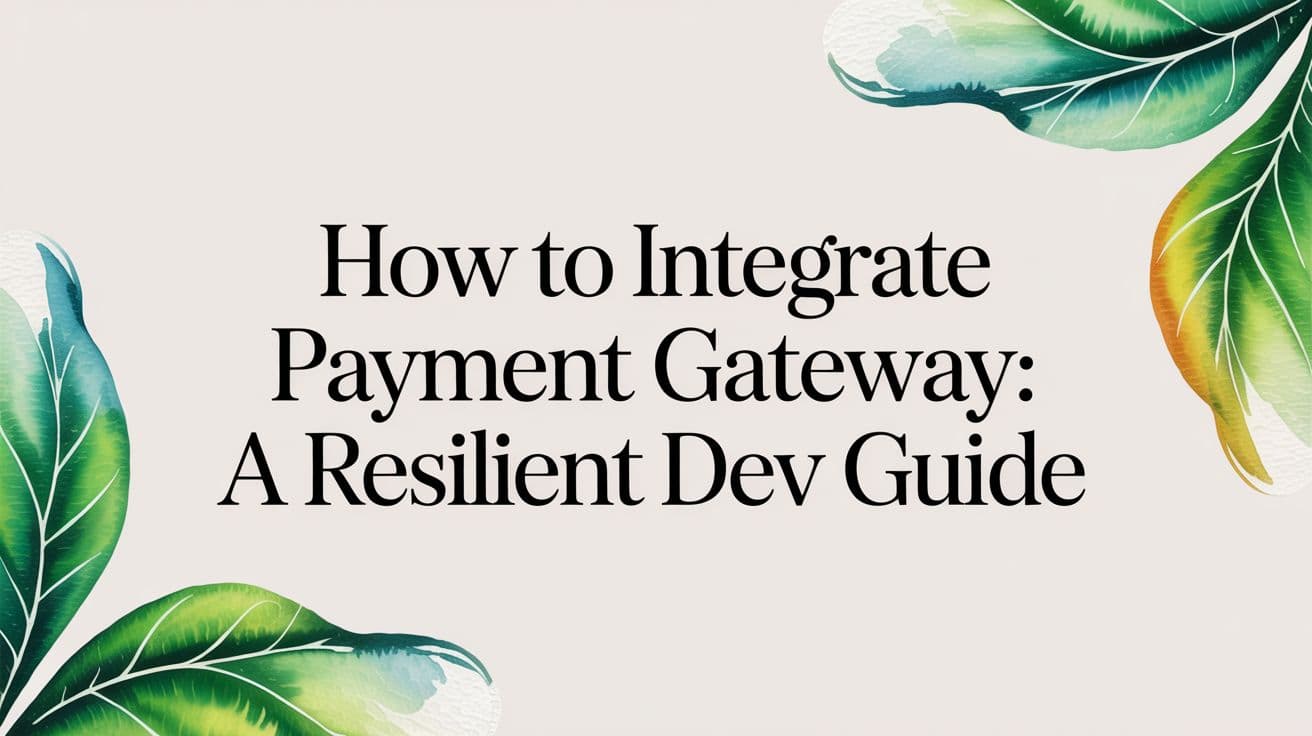 How to integrate payment gateway: A Resilient Dev Guide