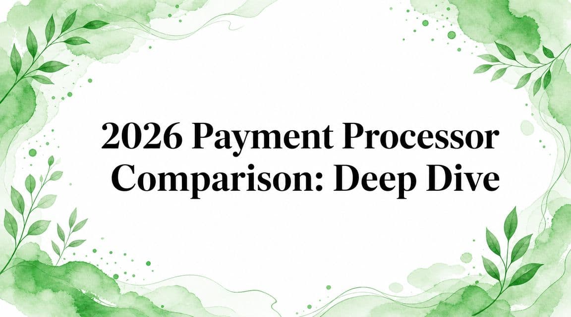 2026 Payment Processor Comparison: Deep Dive