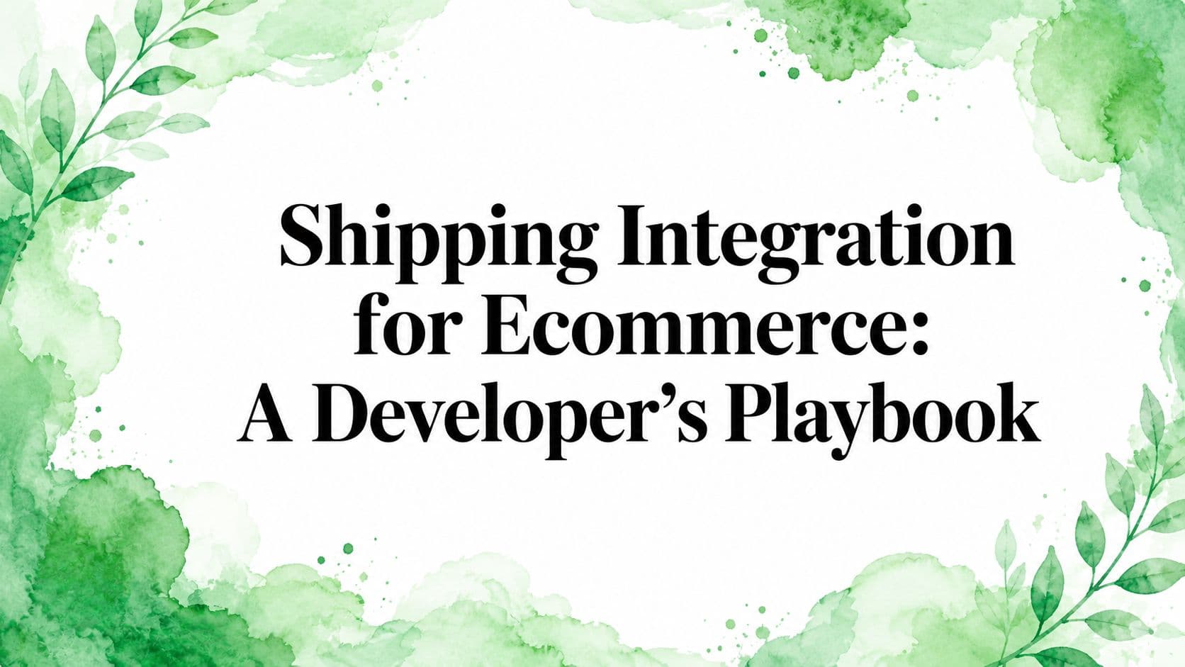 Shipping Integration for Ecommerce: A Developer's Playbook
