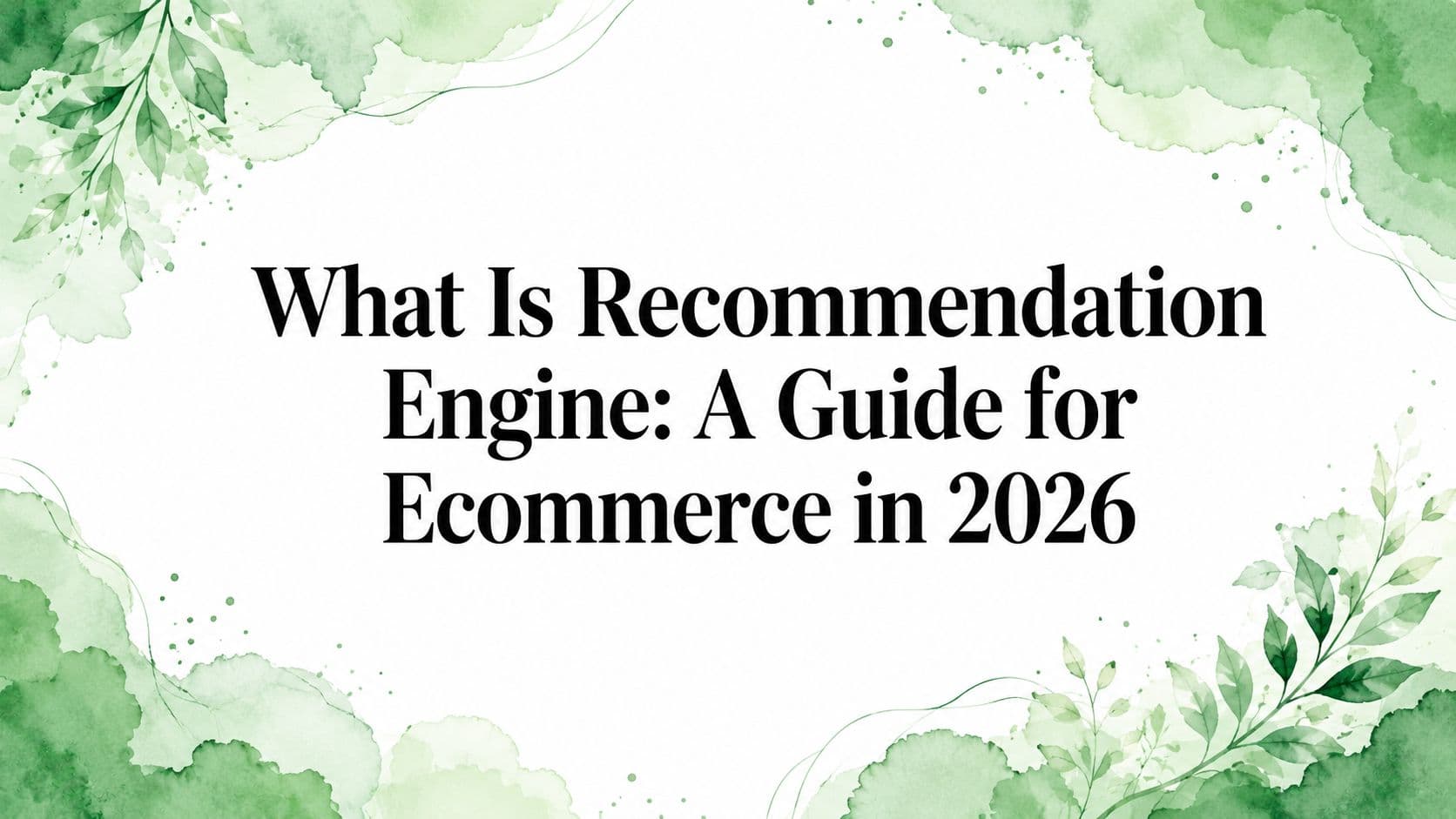 What Is Recommendation Engine: A Guide for Ecommerce in 2026