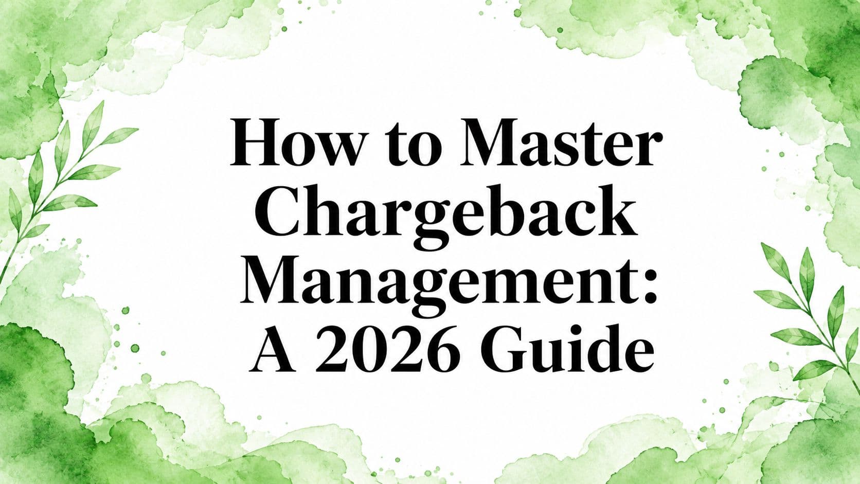 How to Master Chargeback Management: A 2026 Guide