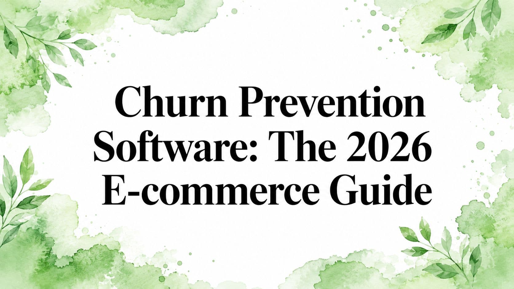 Churn Prevention Software: The 2026 E-commerce Guide
