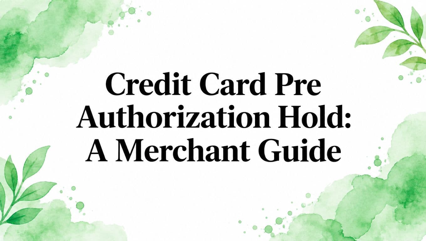 Credit Card Pre Authorization Hold: A Merchant Guide
