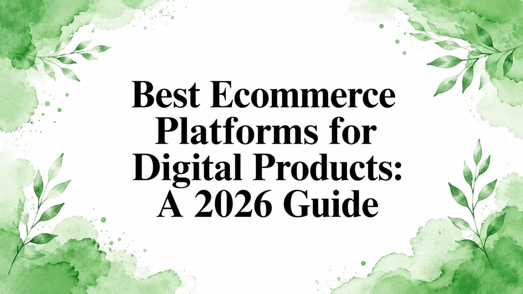 Best Ecommerce Platforms for Digital Products: A 2026 Guide