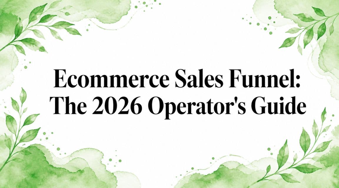 Ecommerce Sales Funnel: The 2026 Operator's Guide