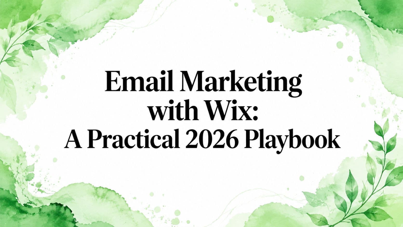 Email Marketing with Wix: A Practical 2026 Playbook