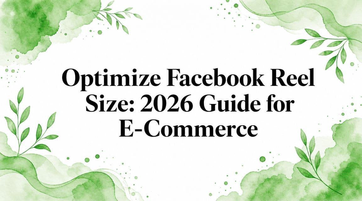 Optimize Facebook Reel Size: 2026 Guide for E-Commerce