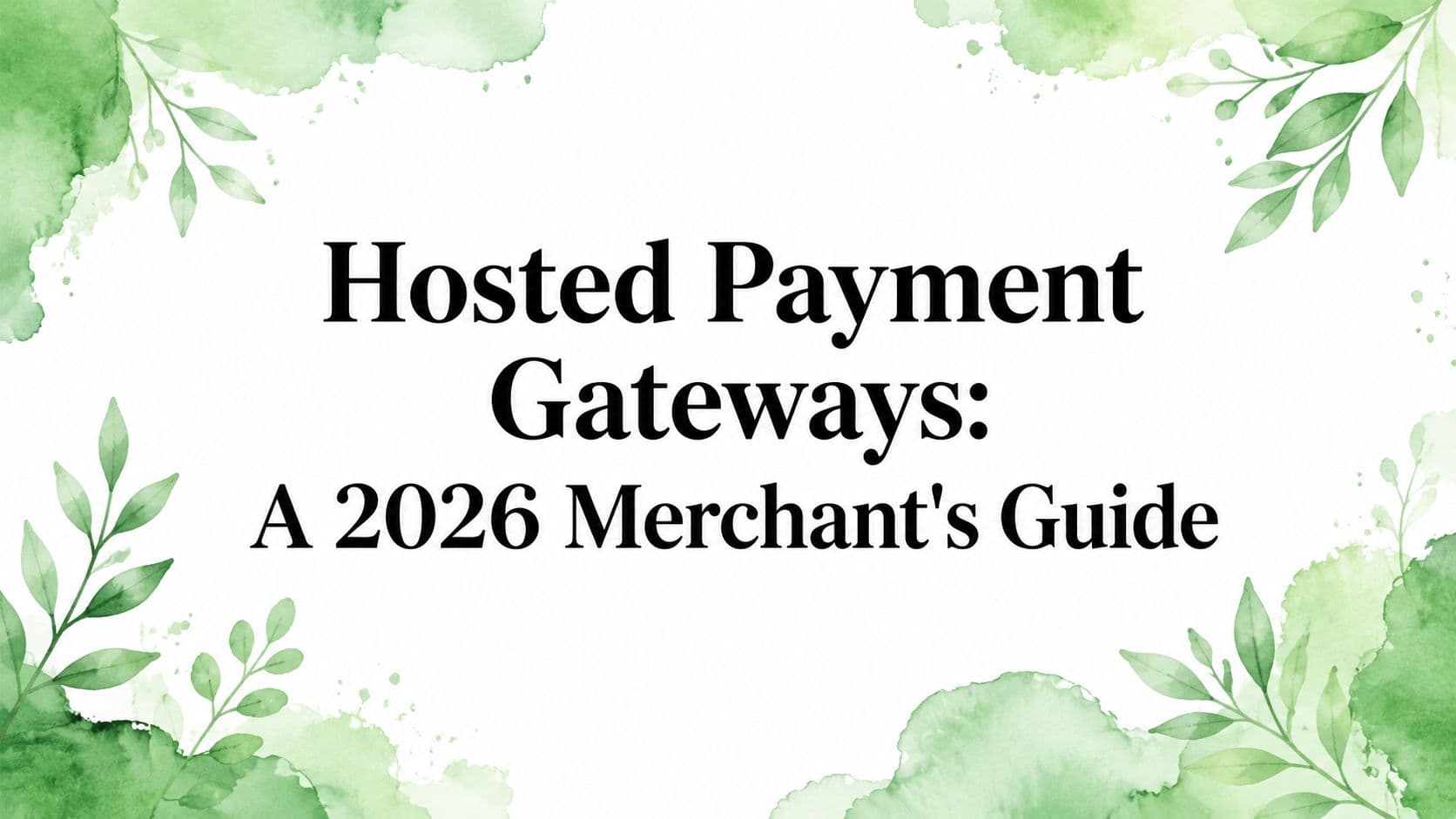 Hosted Payment Gateways: A 2026 Merchant's Guide