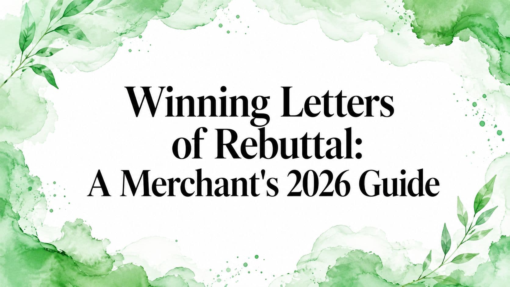 Winning Letters of Rebuttal: A Merchant's 2026 Guide