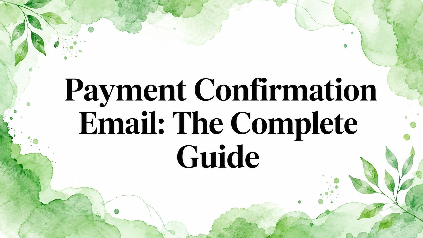 Payment Confirmation Email: The Complete Guide