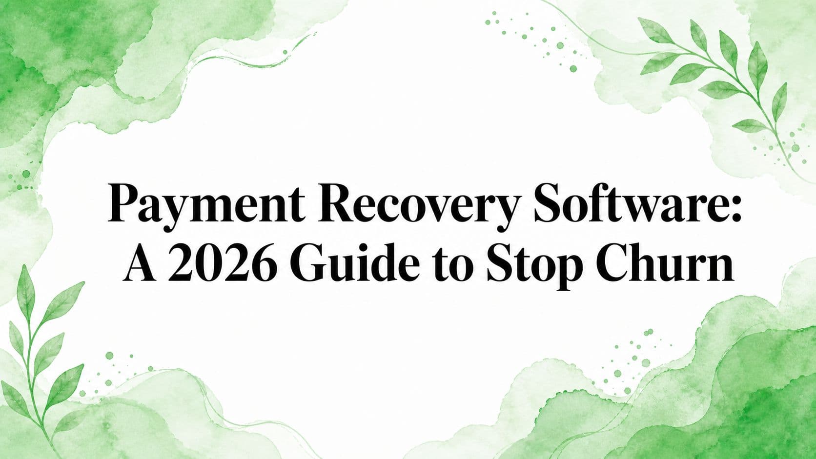 Payment Recovery Software: A 2026 Guide to Stop Churn