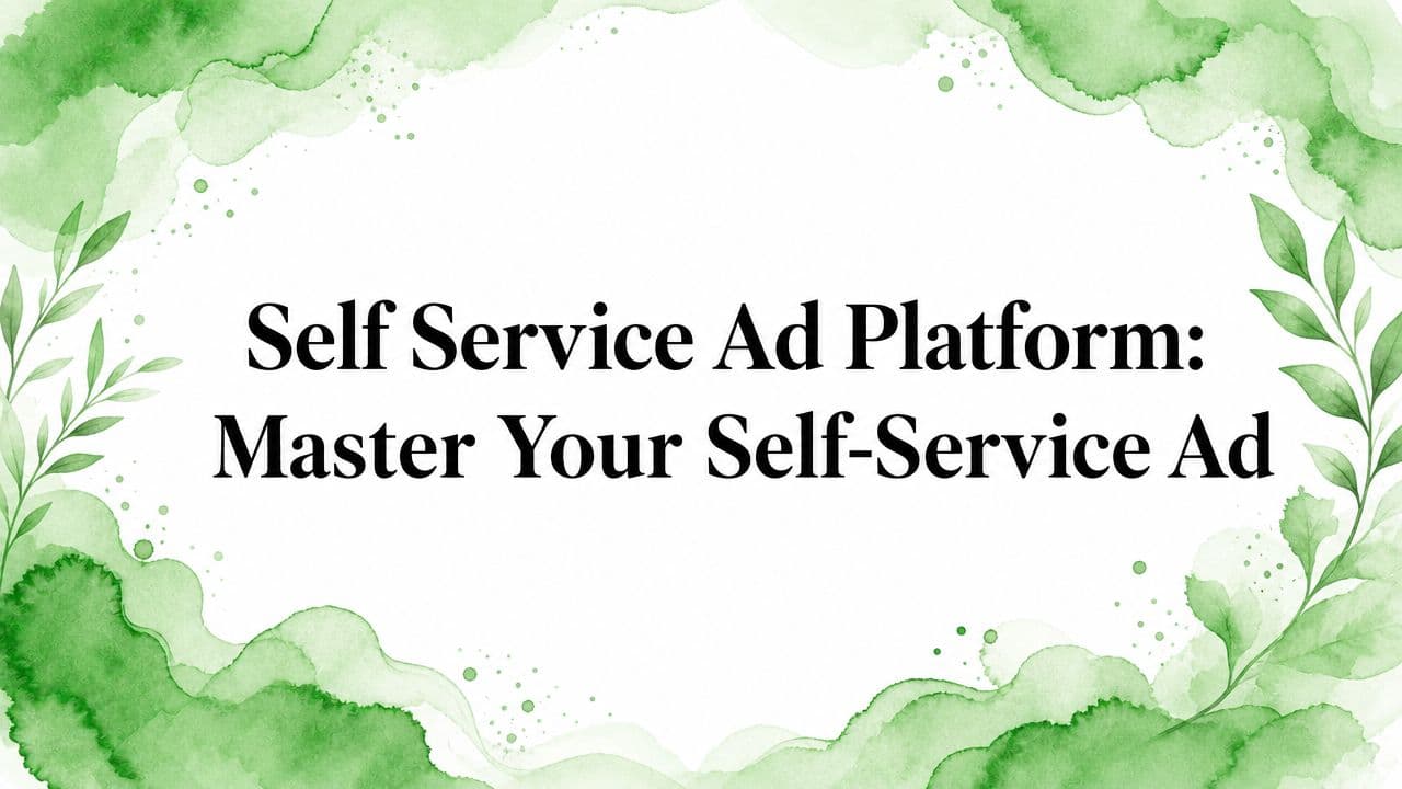 Self Service Ad Platform: Master Your Self-Service Ad
