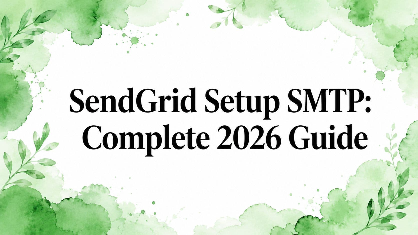 SendGrid Setup SMTP: Complete 2026 Guide
