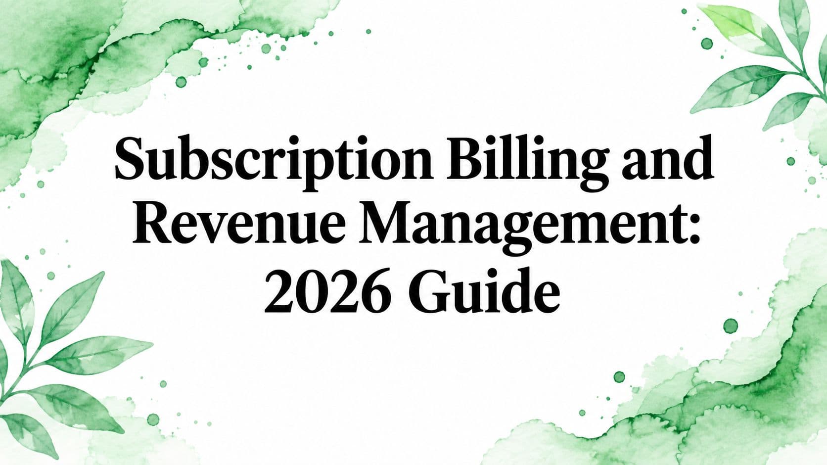 Subscription Billing and Revenue Management: 2026 Guide