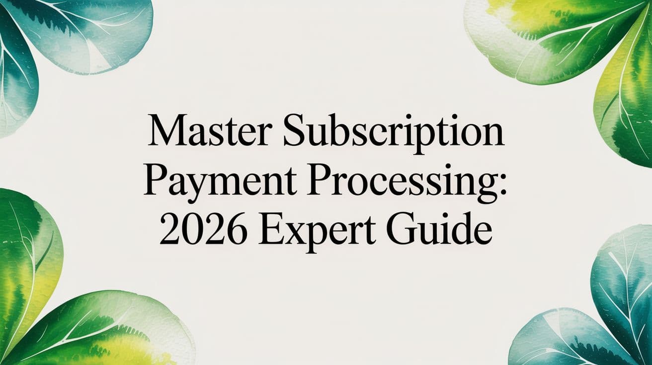 Master Subscription Payment Processing: 2026 Expert Guide