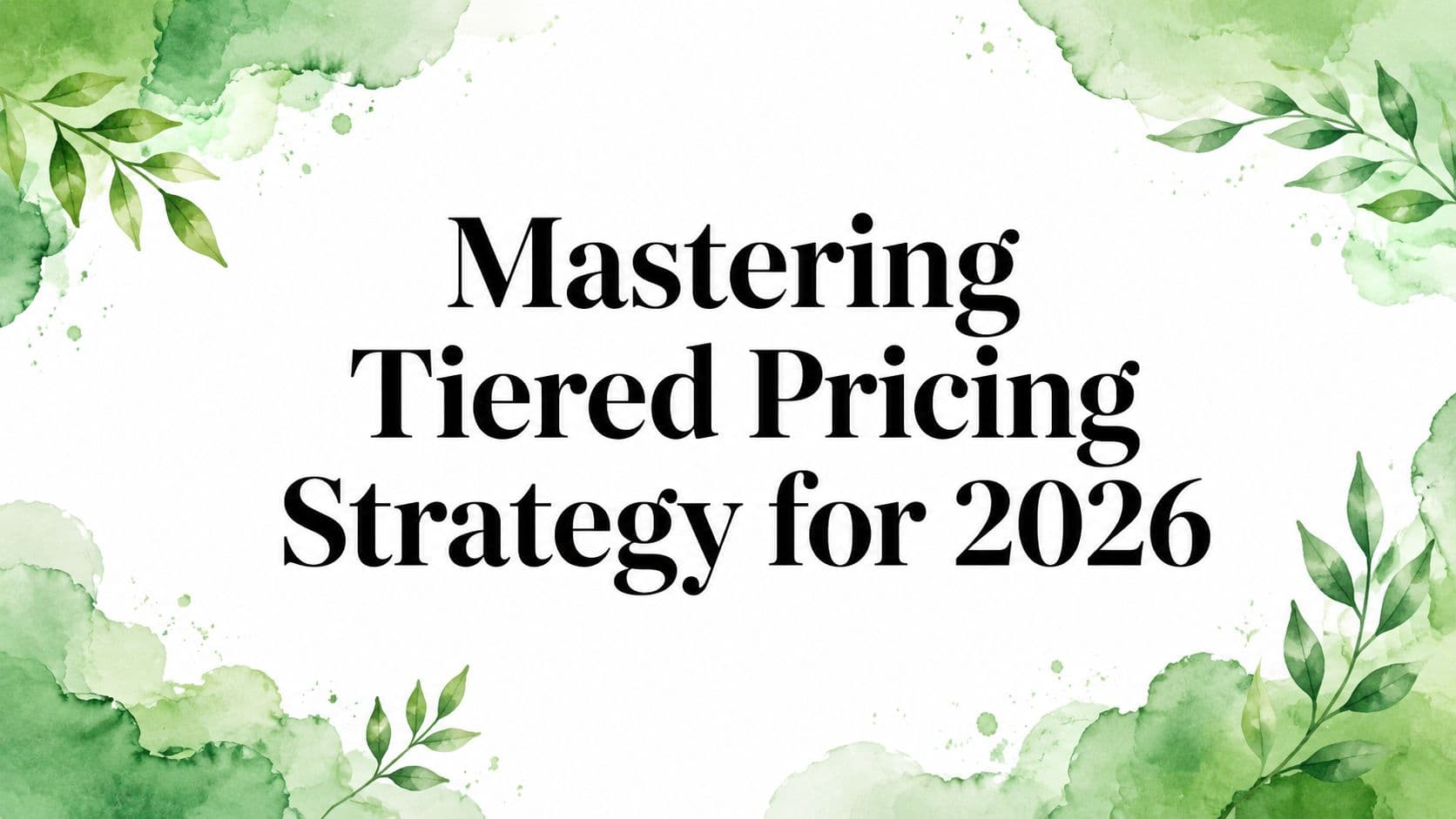 Mastering Tiered Pricing Strategy for 2026