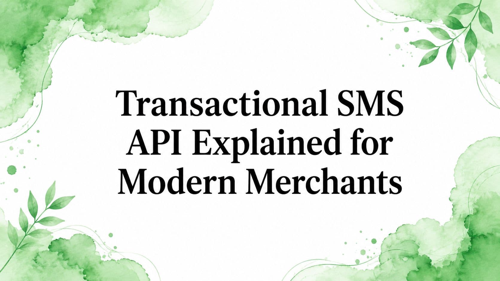 Transactional SMS API Explained for Modern Merchants