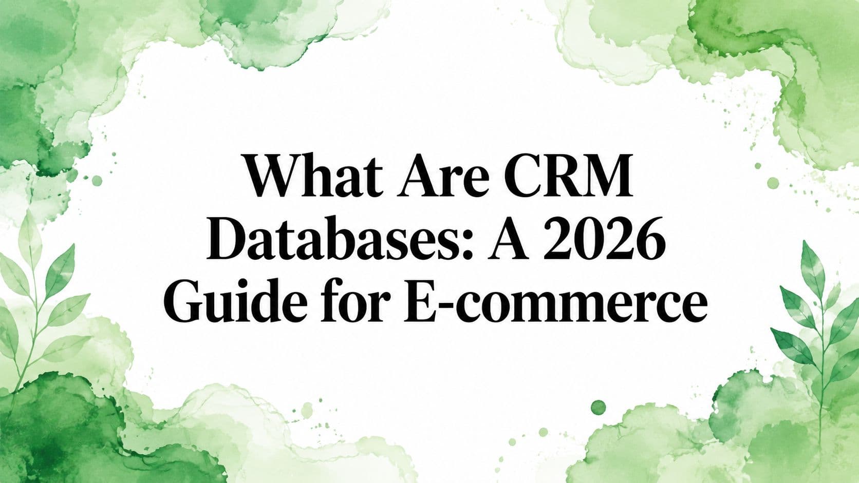 What Are CRM Databases: A 2026 Guide for E-commerce