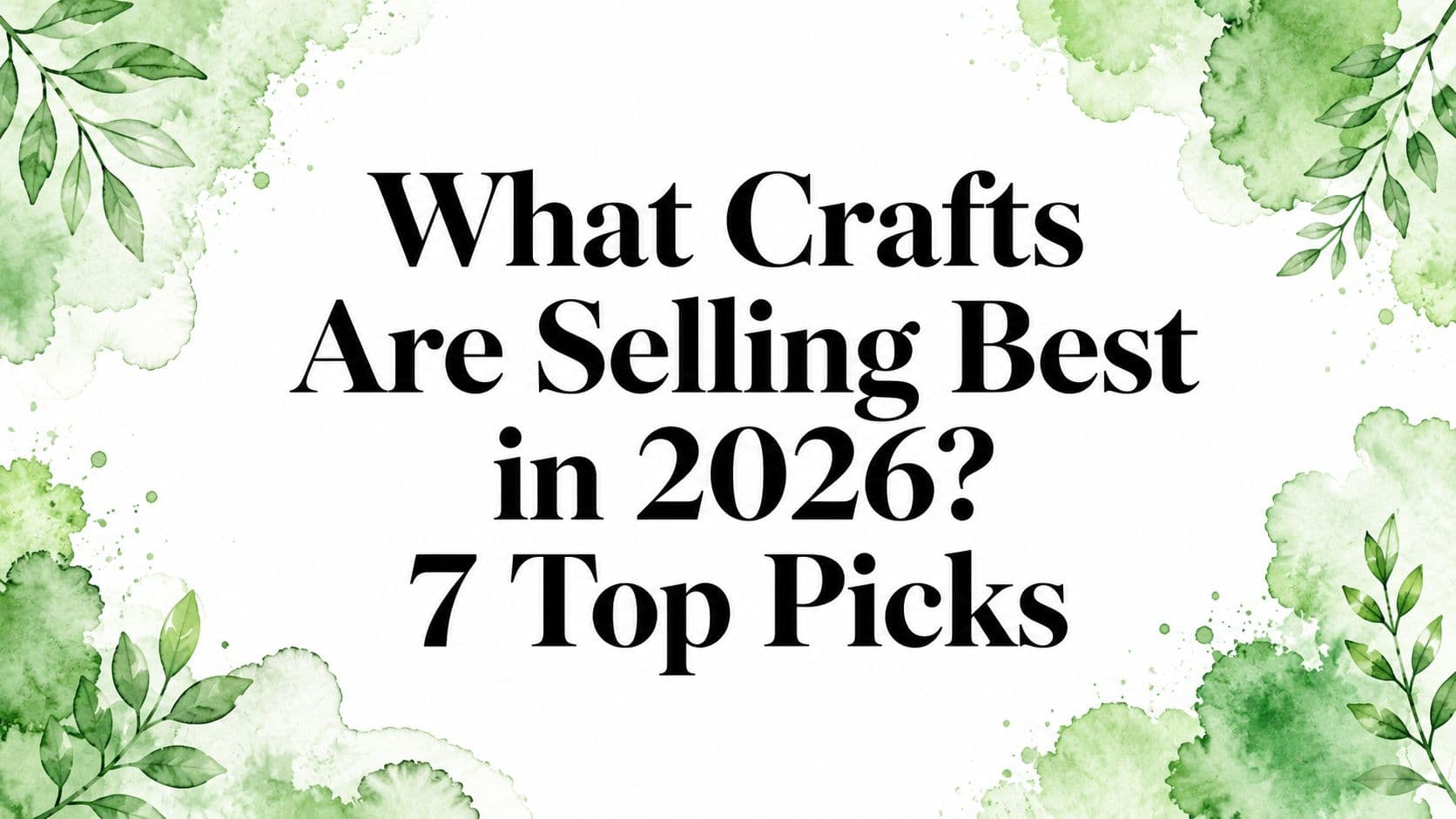 What Crafts Are Selling Best in 2026? 7 Top Picks
