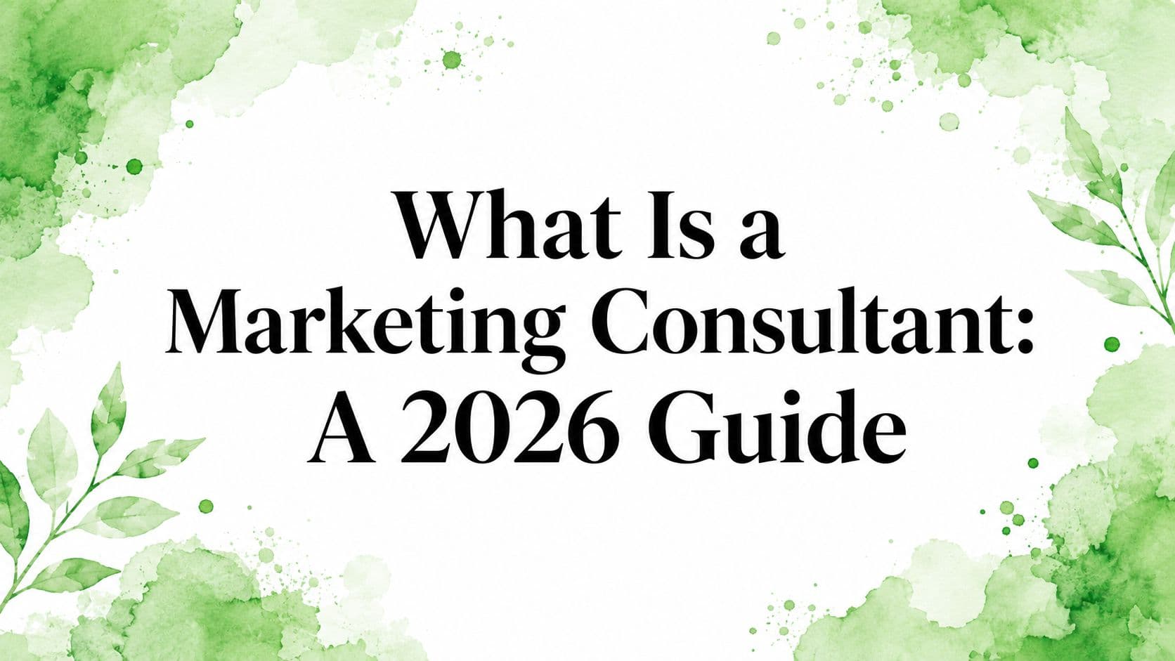 What Is a Marketing Consultant: A 2026 Guide