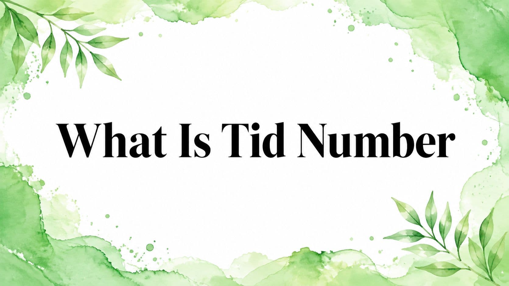 What Is Tid Number