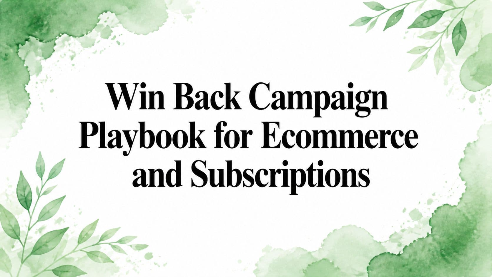 Win Back Campaign Playbook for Ecommerce and Subscriptions