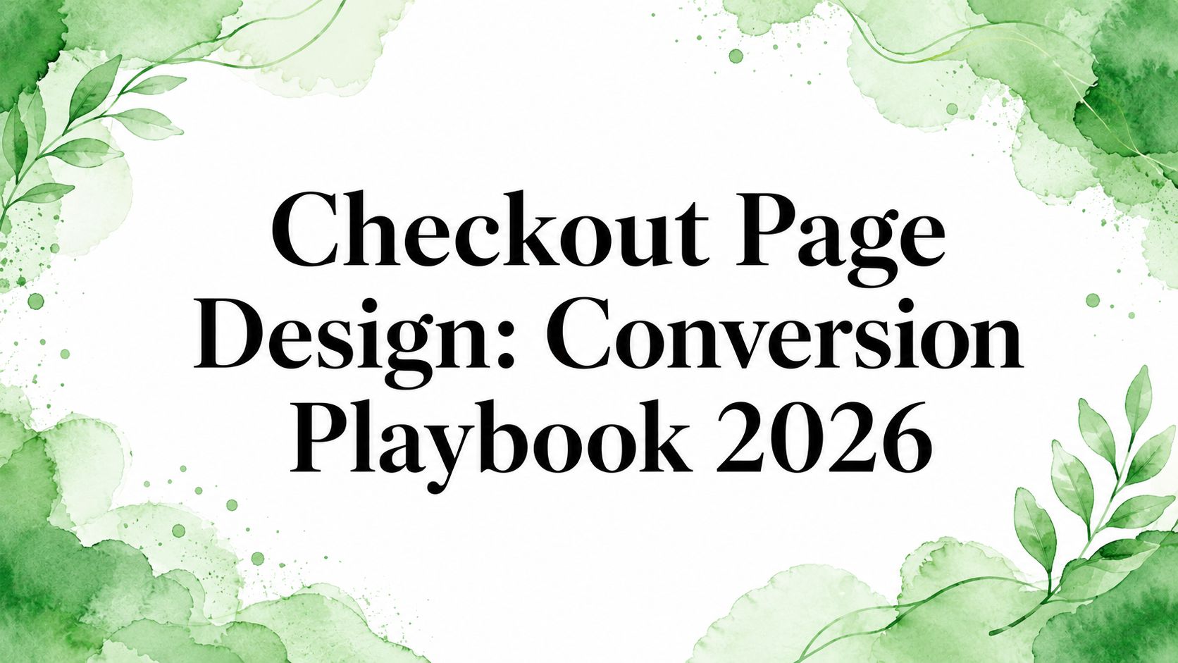 Checkout Page Design: Conversion Playbook 2026 | Tagada